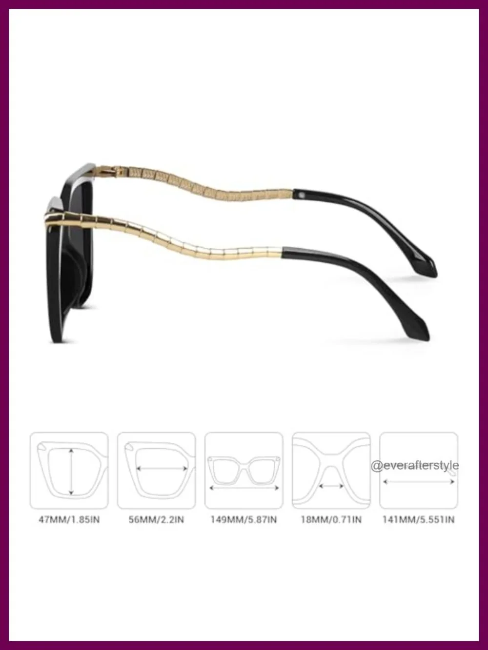Oversized Square Polarized Sunglasses for Women UV400 Protection